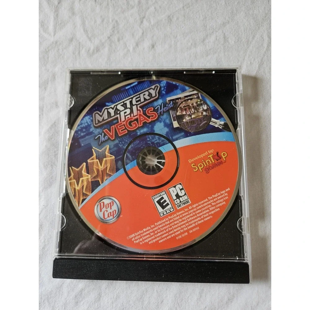 Mystery P.I. The Vegas Heist PC CD-ROM PopCap Hidden Object Game Complete
